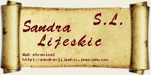 Sandra Lijeskić vizit kartica